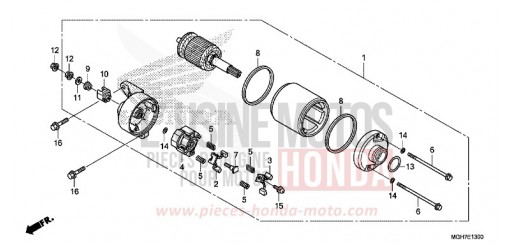 MOTEUR DE DEMARRAGE VFR1200XDF de 2015